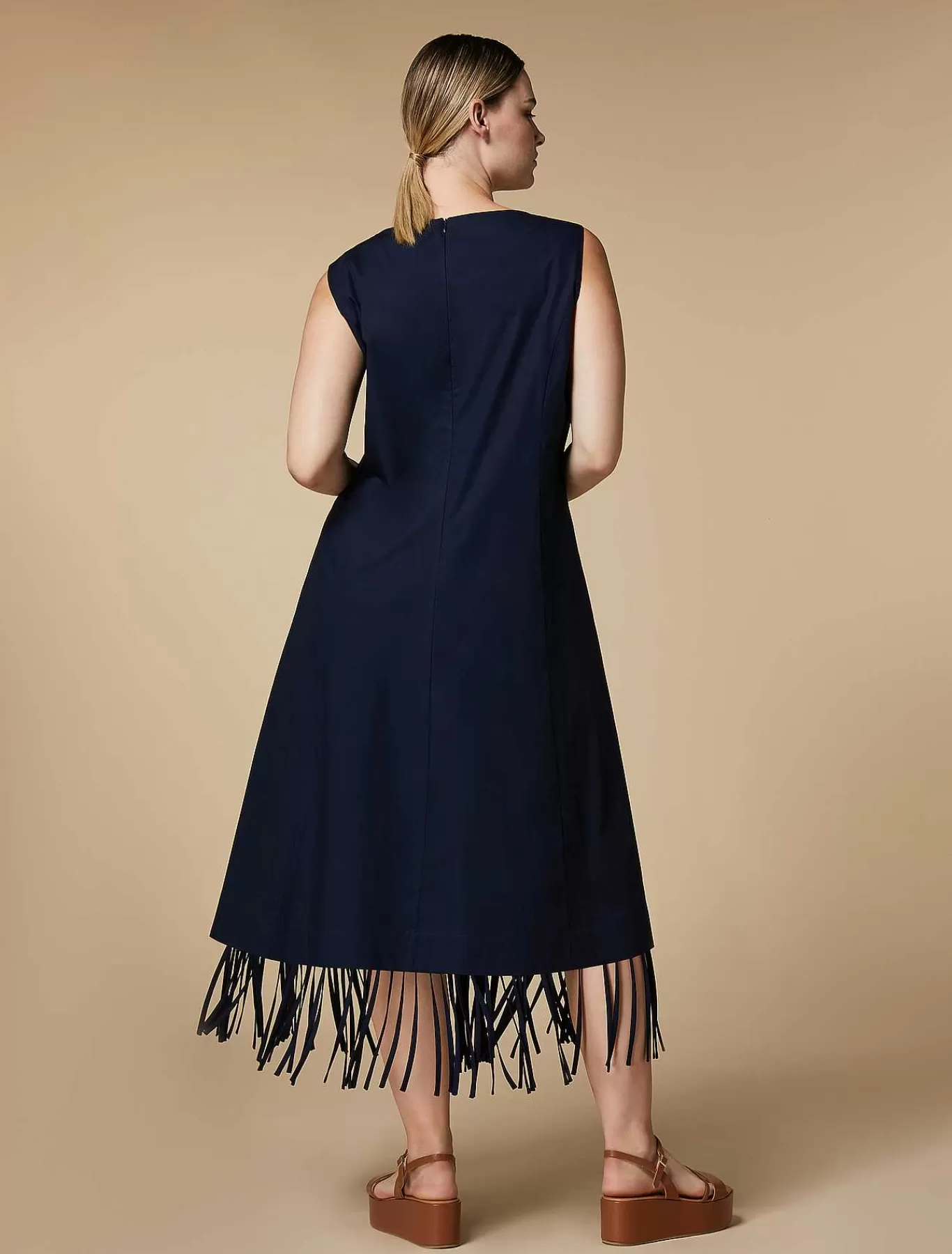 Flash Sale Robe En Popeline A Franges Femmes Robes