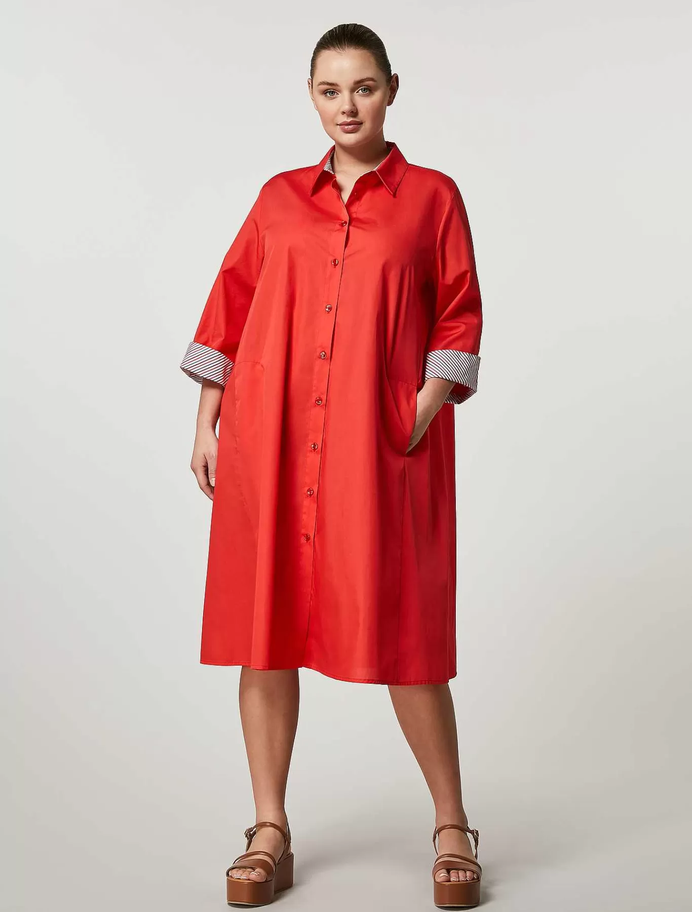 Shop Robe En Popeline De Coton Femmes Robes