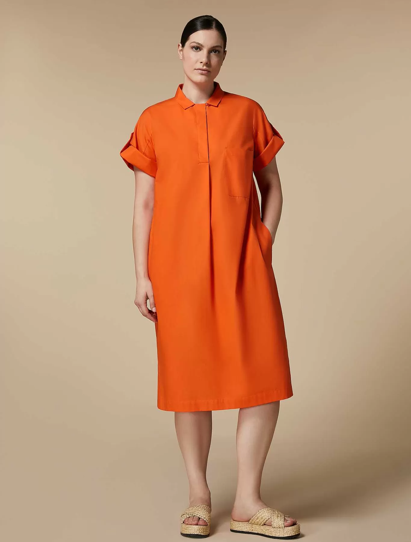 Shop Robe En Popeline De Coton Femmes Robes