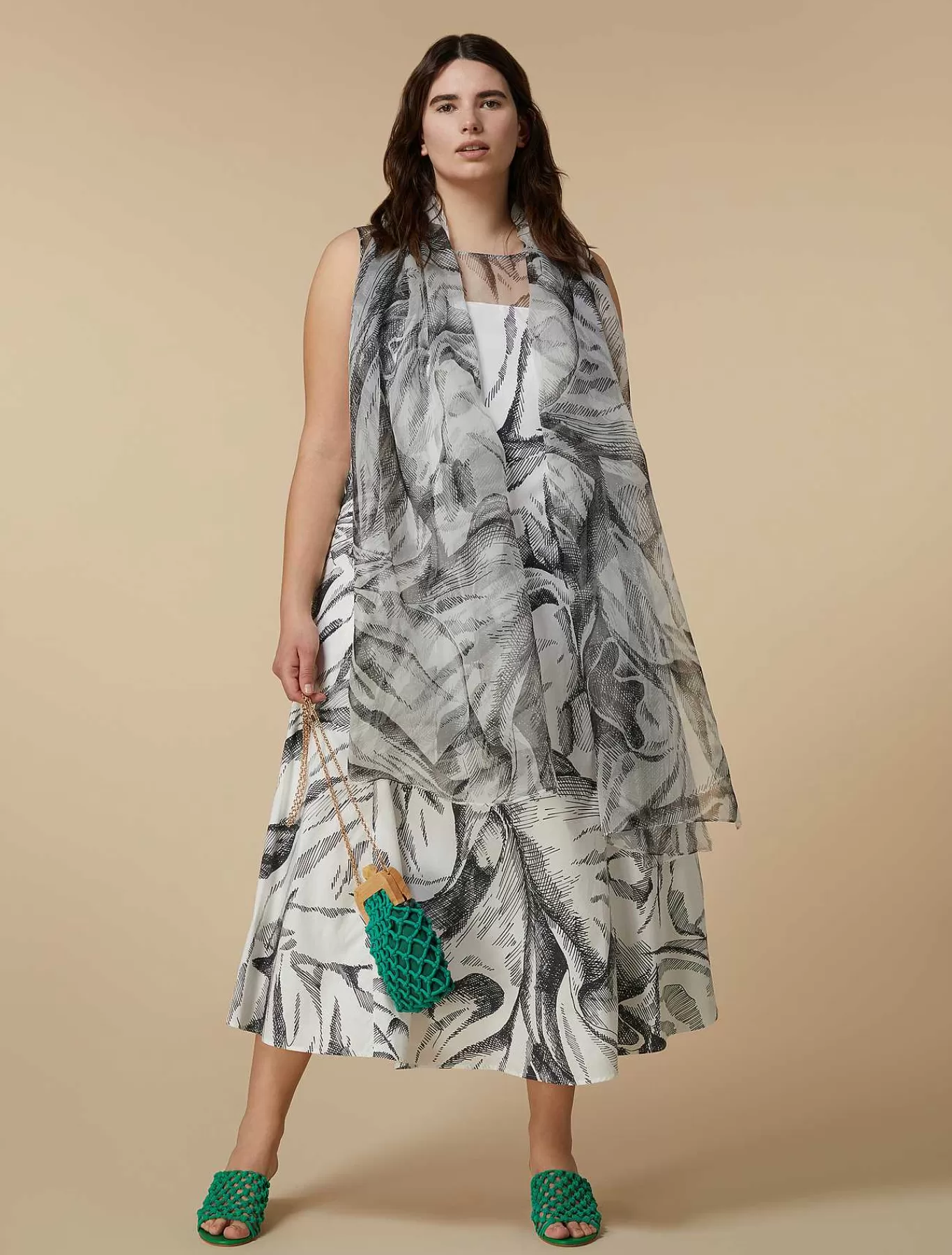 New Robe En Popeline Et Organza De Soie Femmes Robes