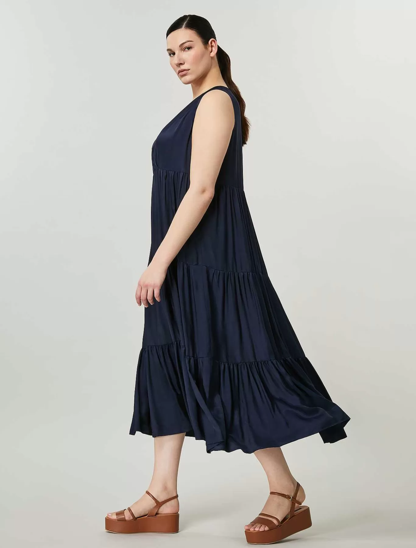 Online Robe En Serge De Viscose Femmes Robes