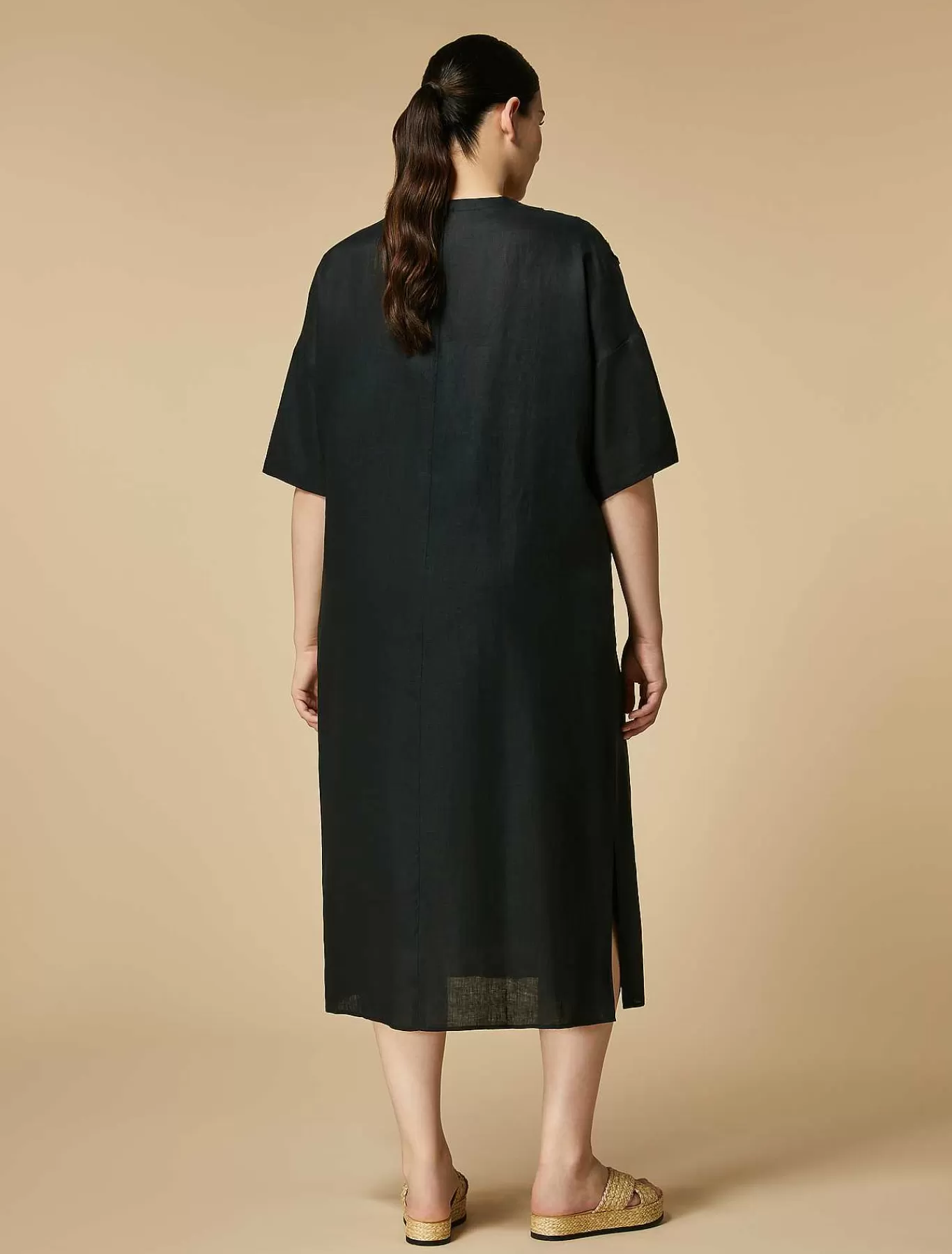 Online Robe En Toile De Lin Femmes Robes