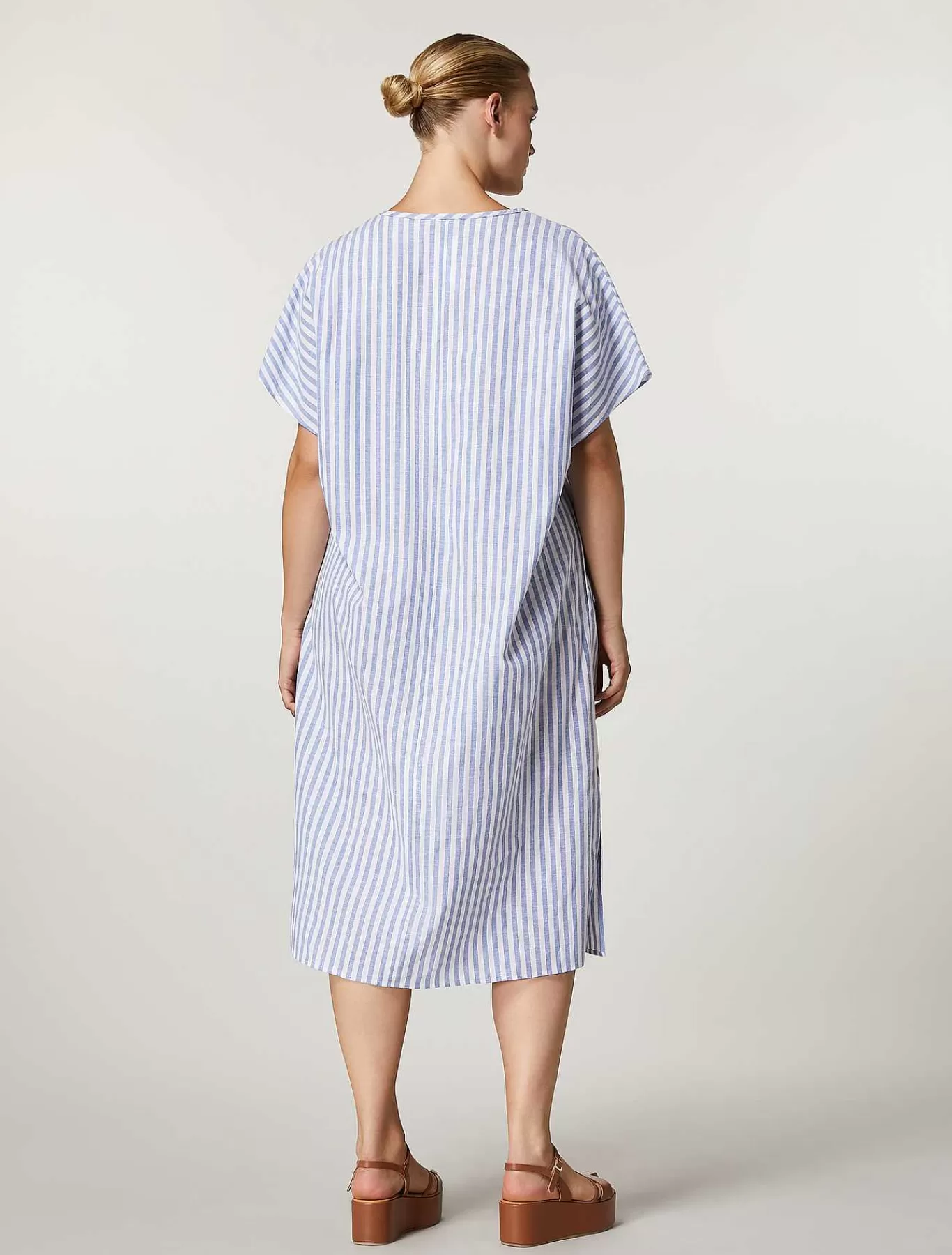 Outlet Robe En Toile De Lin Et De Coton Femmes Robes