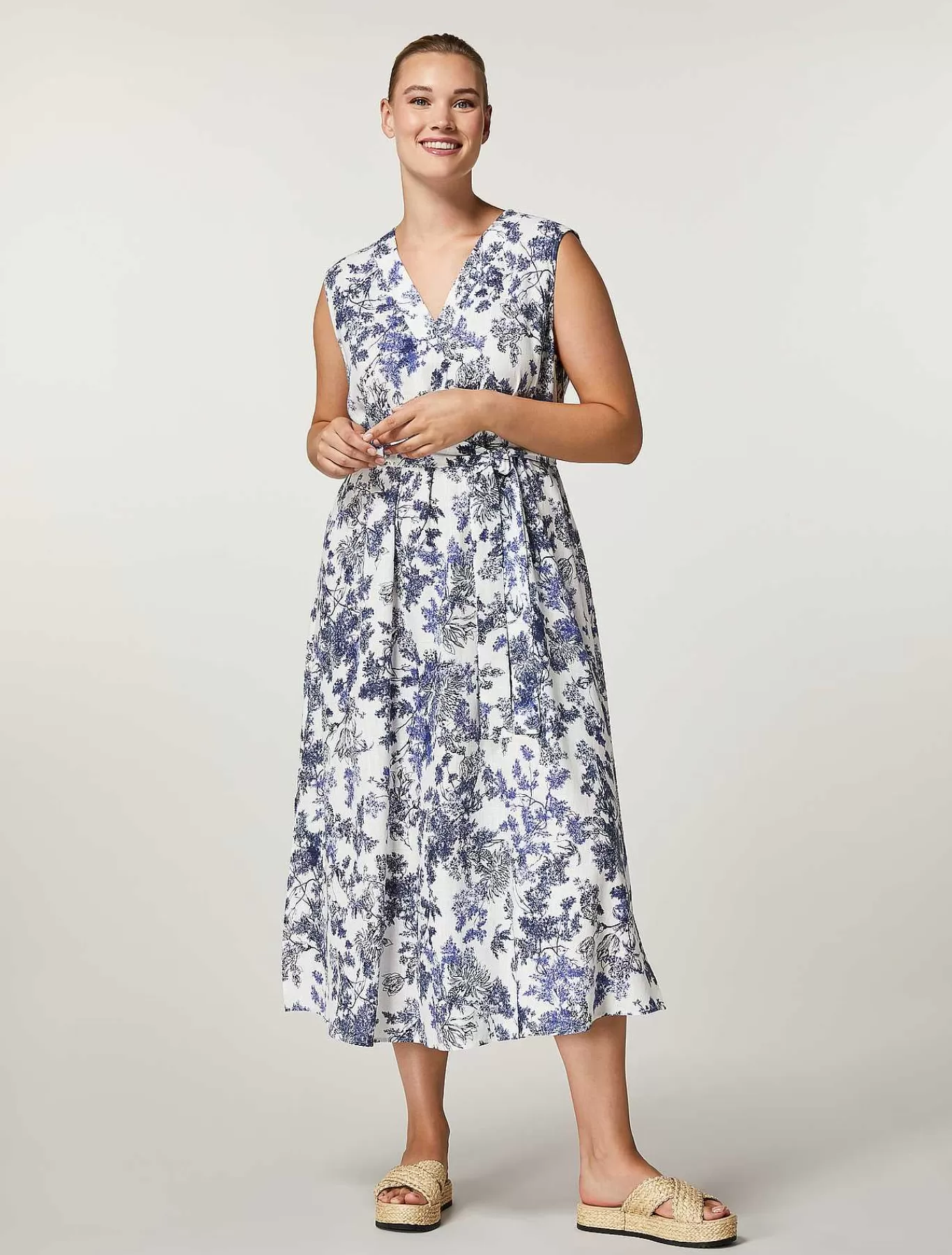 Shop Robe En Toile De Viscose Et De Lin Femmes Robes