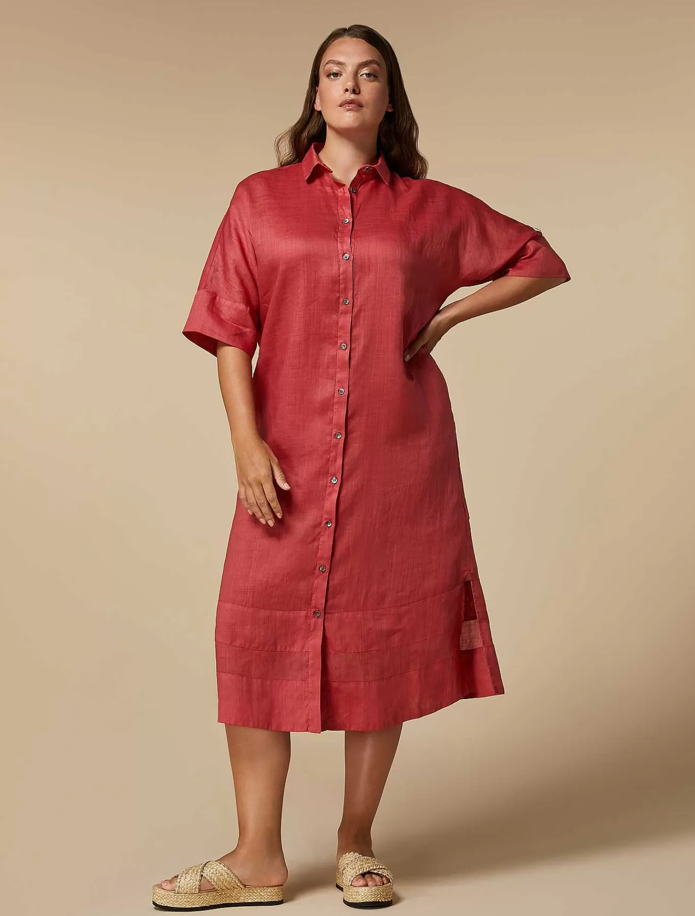 Shop Robe En Toile Ramie Femmes Robes