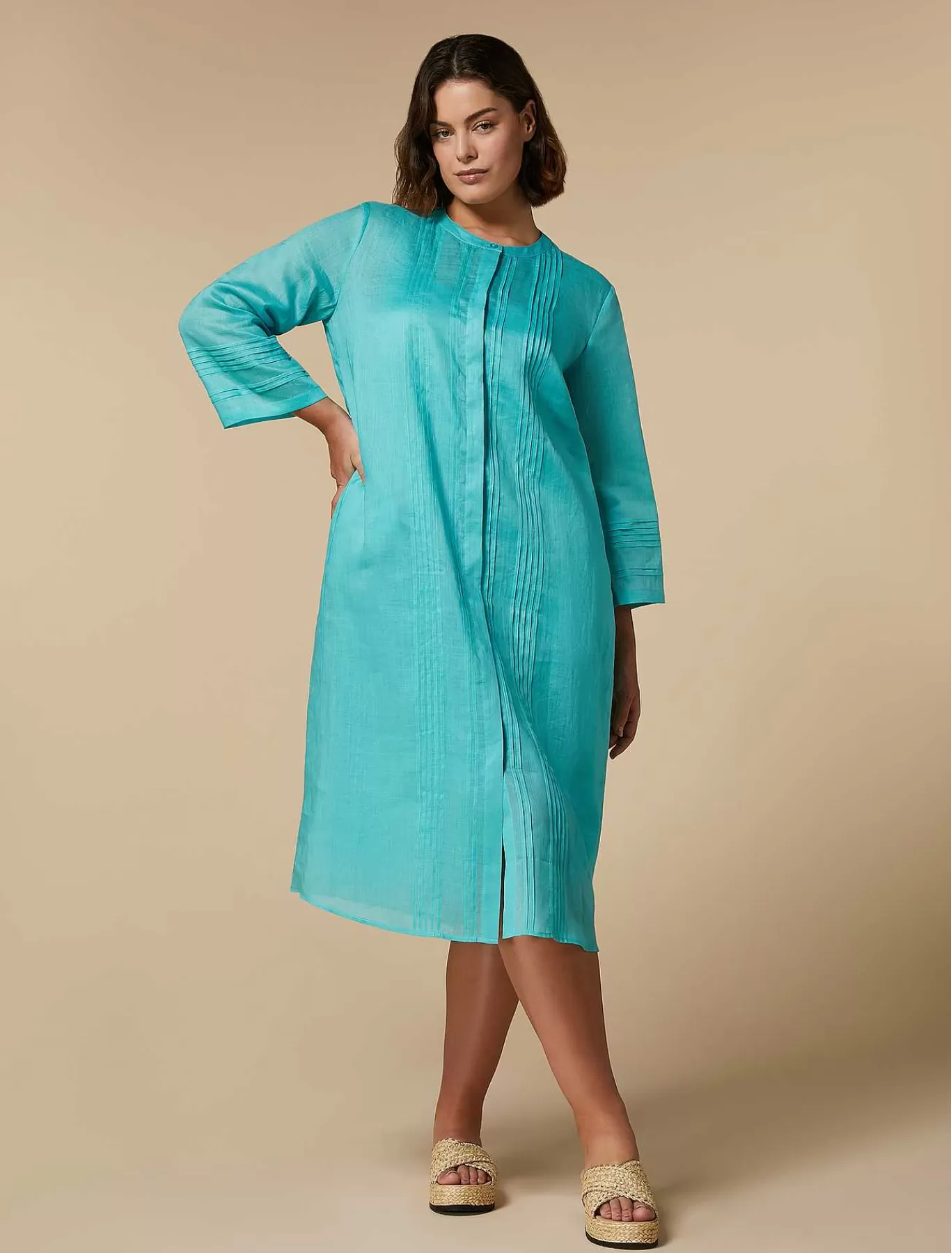 Online Robe En Toile Ramie Femmes Robes