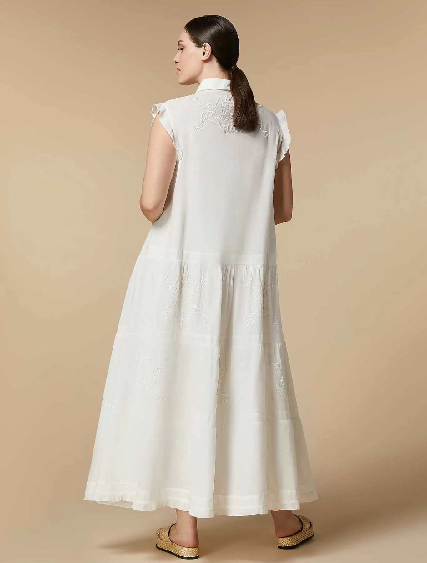 Outlet Robe En Voile Ornee De Broderies Et De Sequins Femmes Robes