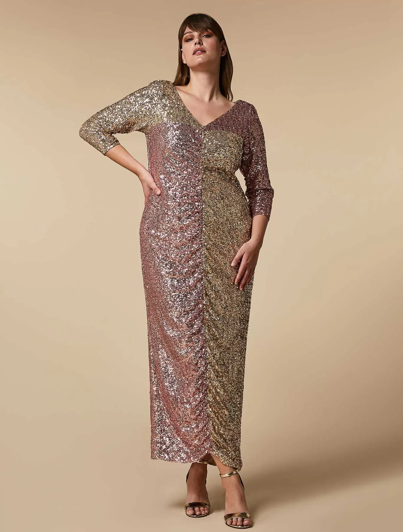 Shop Robe Longue A Sequins Femmes Robes