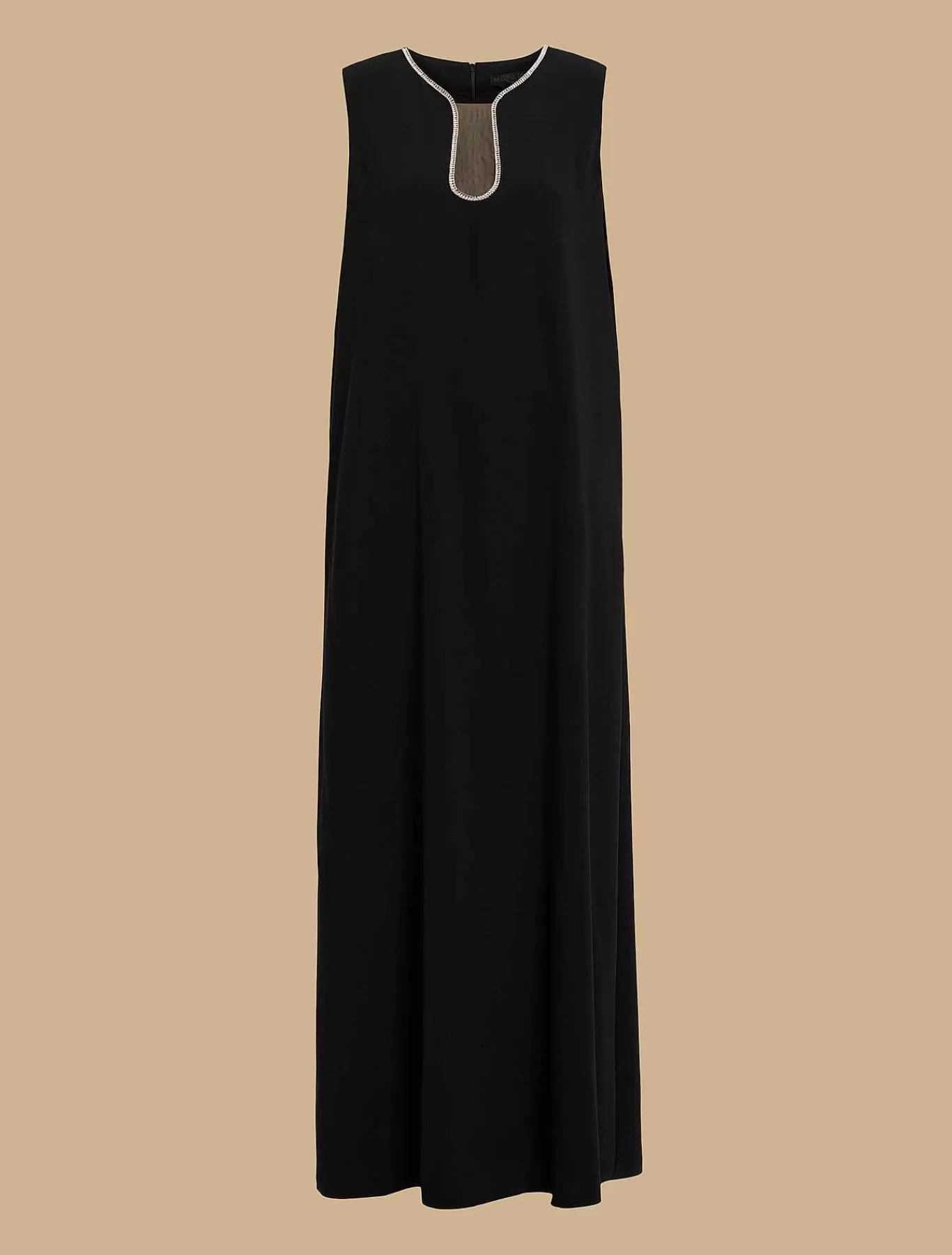 Outlet Robe Longue En Cady Avec Strass Femmes Robes