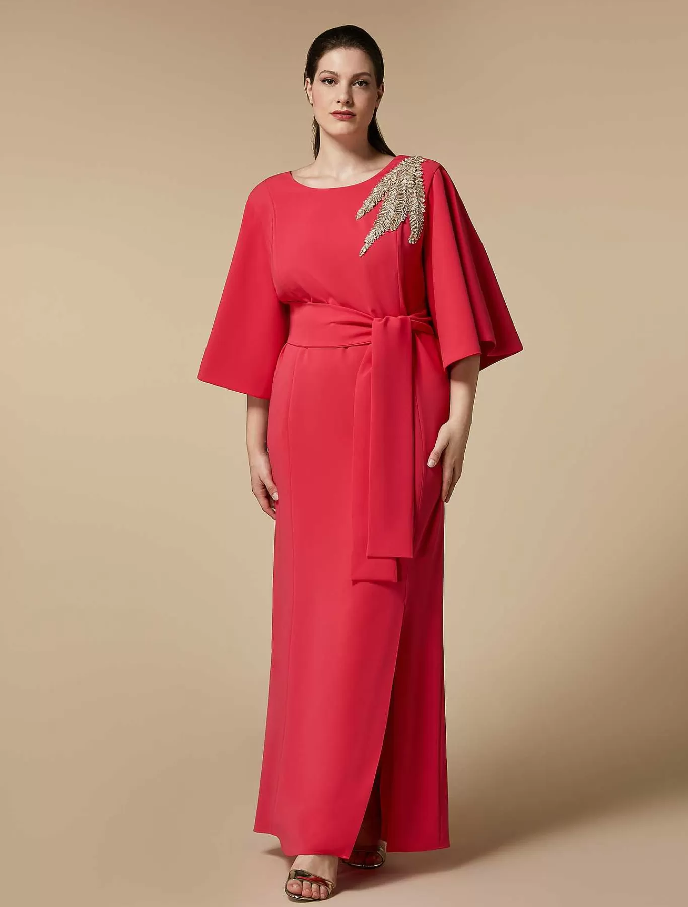 Cheap Robe Longue En Cady Brodee Femmes Vêtements De Cérémonie