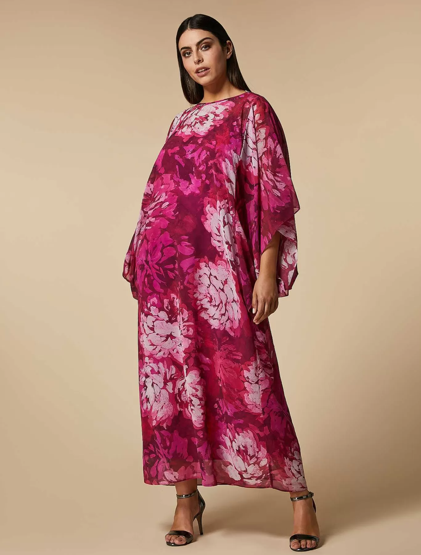 New Robe Longue En Georgette Femmes Robes