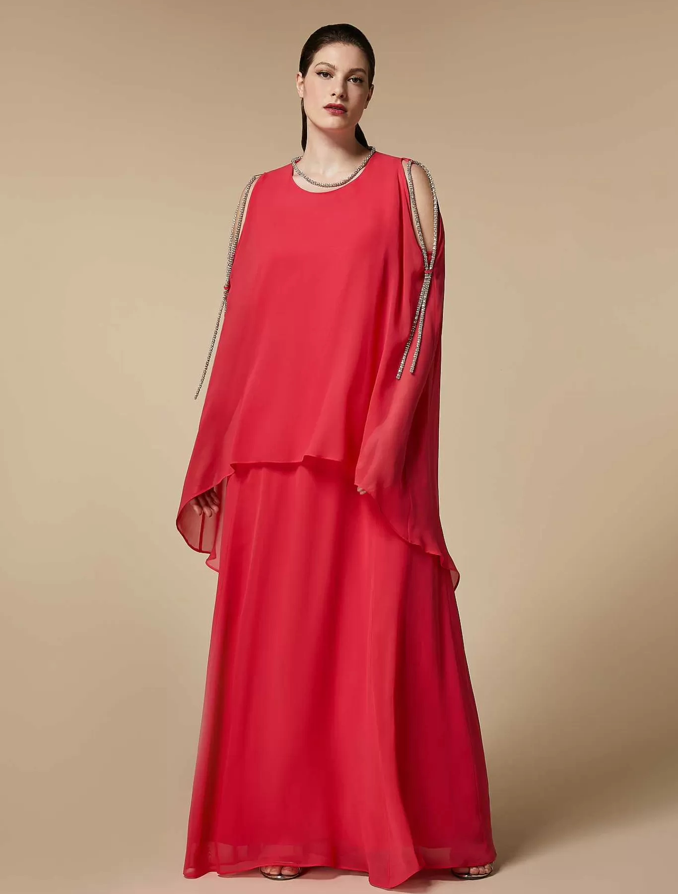 Discount Robe Longue En Georgette De Soie Femmes Vêtements De Cérémonie