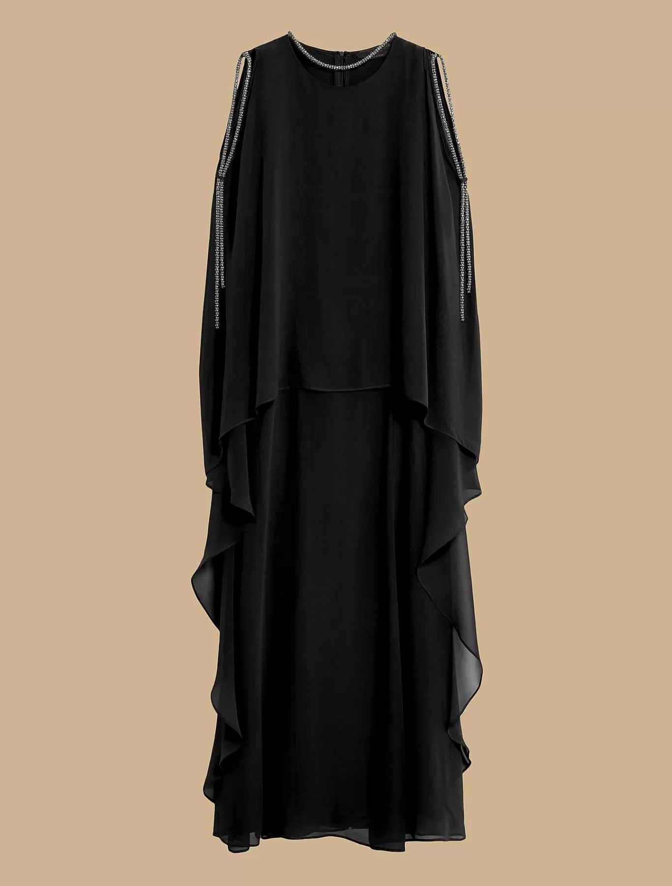 Outlet Robe Longue En Georgette De Soie Femmes Vêtements De Cérémonie