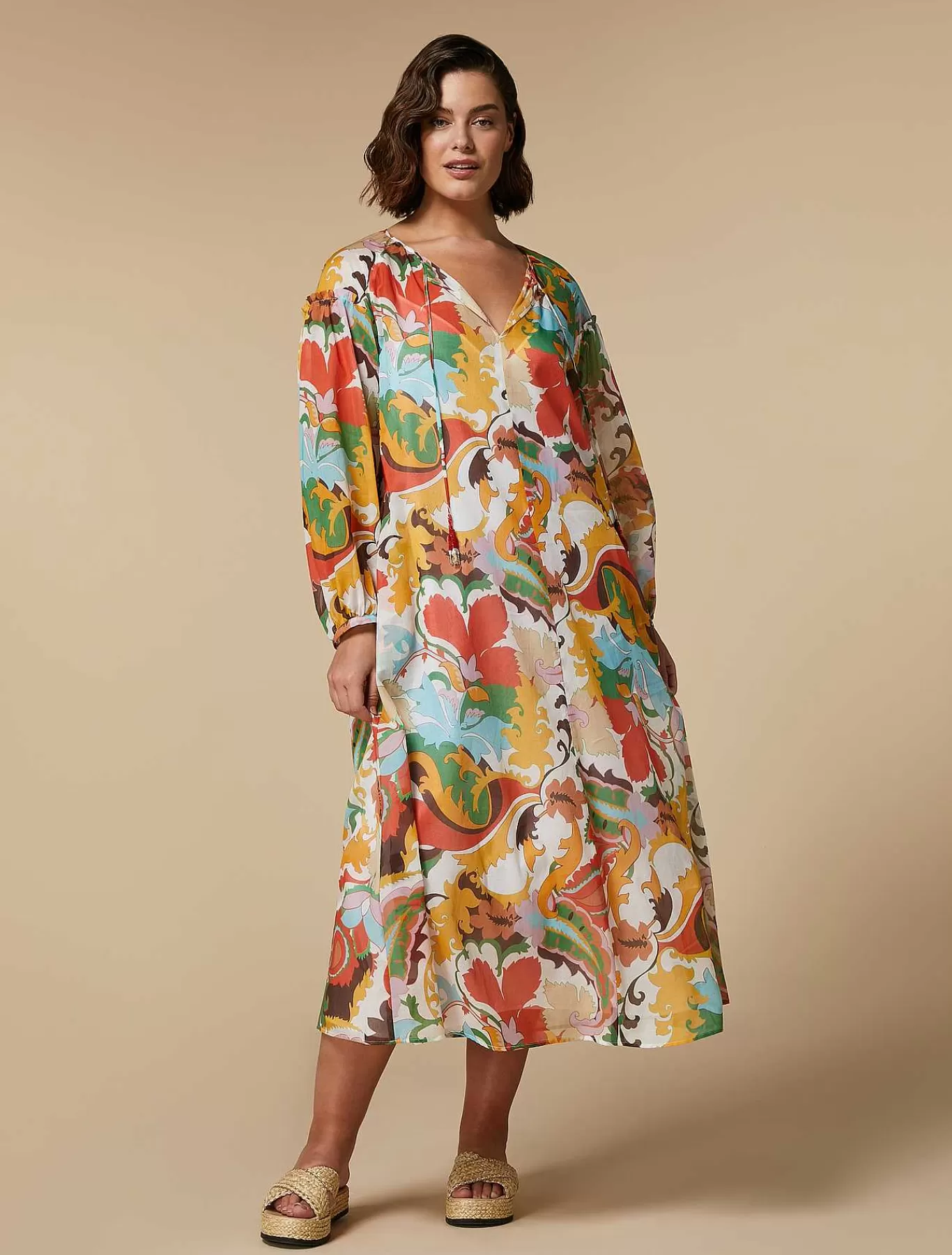 Online Robe Longue En Mousseline Imprimee Femmes Robes