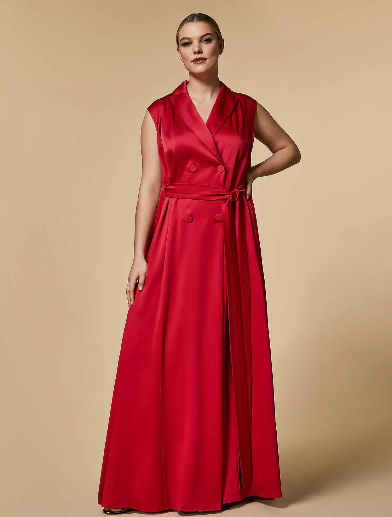 Hot Robe Longue En Satin D'Envers Femmes Robes
