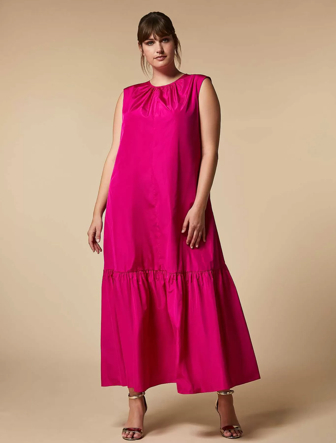 Best Sale Robe Longue En Taffetas Femmes Robes