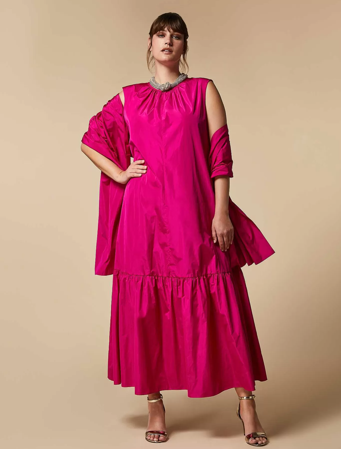 Best Sale Robe Longue En Taffetas Femmes Robes