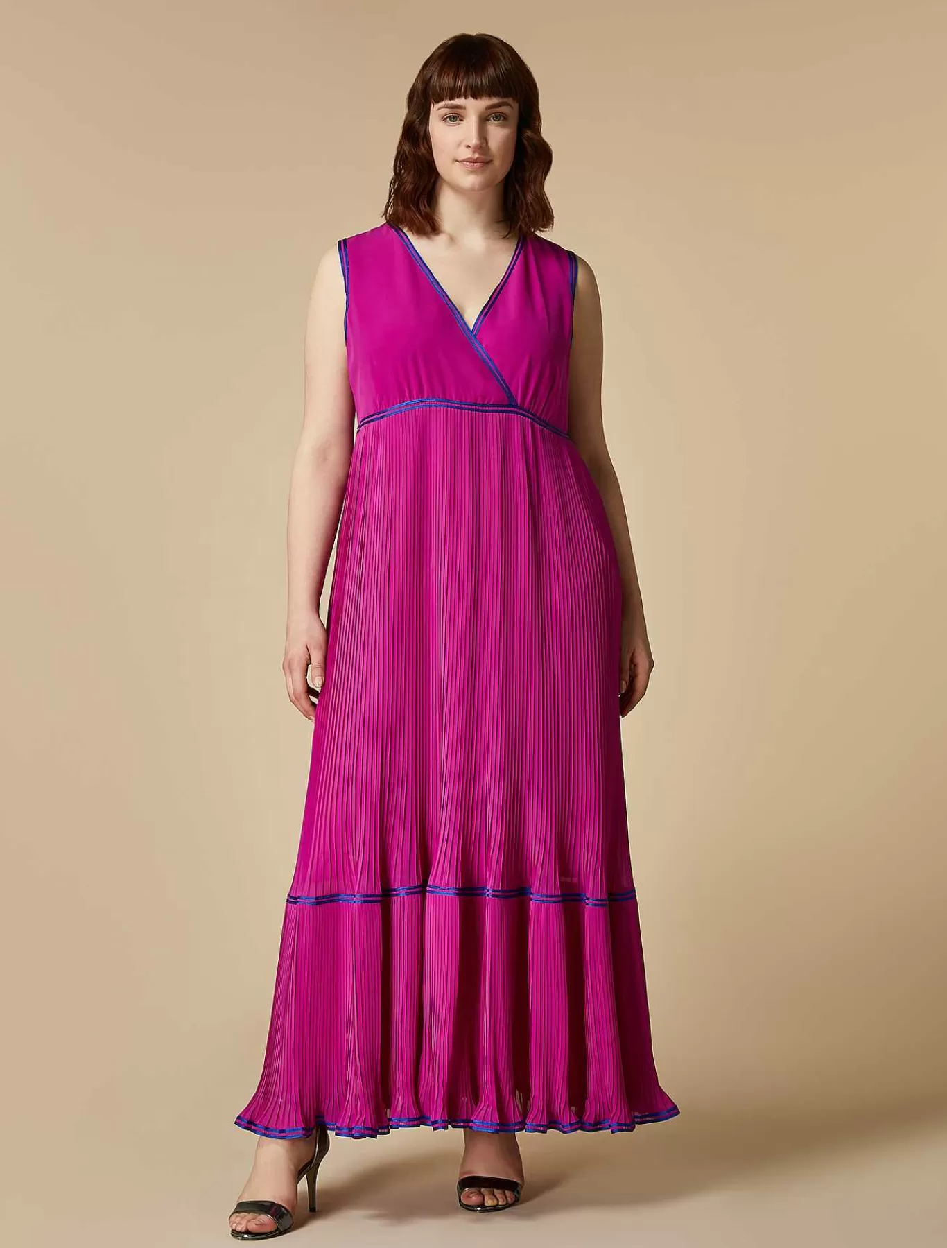 Cheap Robe Longue Plissee En Georgette Femmes Robes