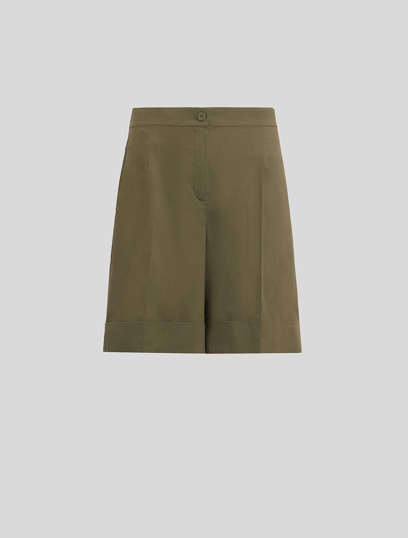 Store Short En Popeline De Coton Femmes Pantalon