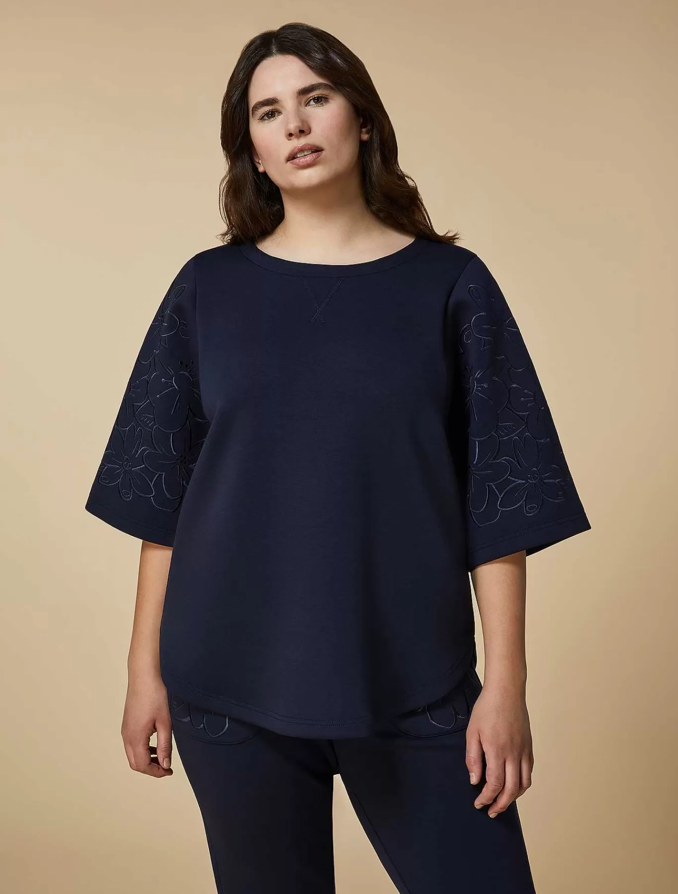 Flash Sale Sweat-Shirt En Jersey Brode Femmes Hauts Et T-Shirts
