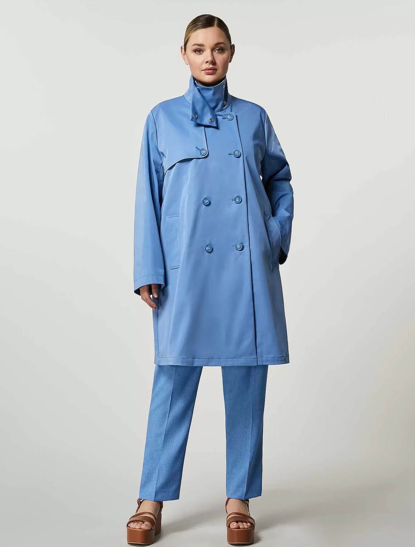 Cheap Trench-Coat En Gabardine Deperlant Femmes Manteaux Et Trenchs