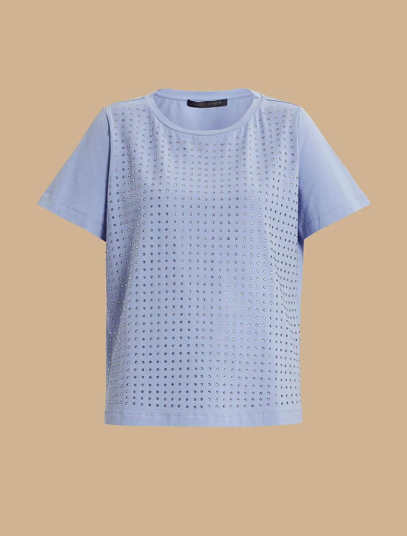 Outlet T-Shirt En Jersey Brode Femmes Hauts Et T-Shirts
