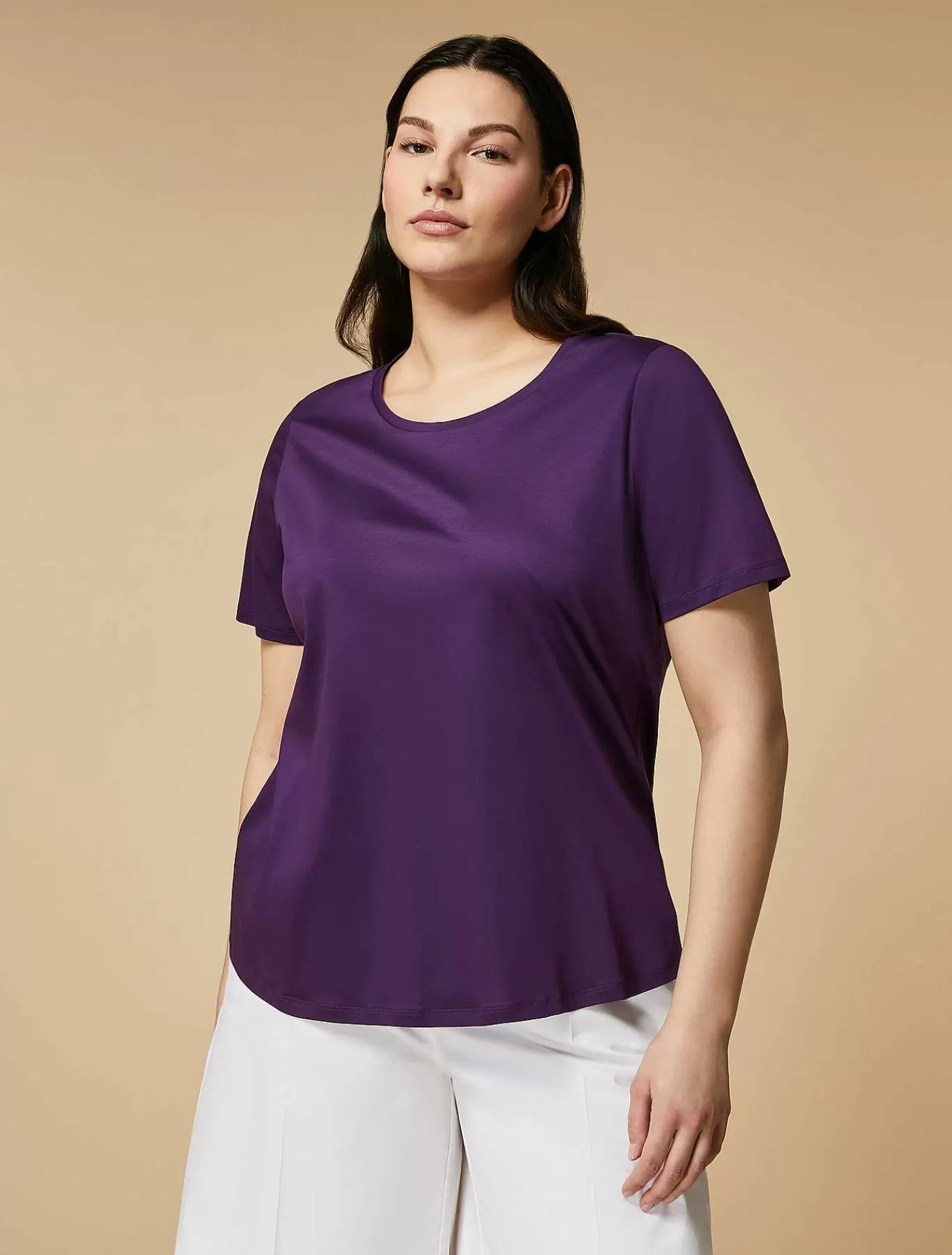 Outlet T-Shirt En Jersey De Coton Femmes Hauts Et T-Shirts