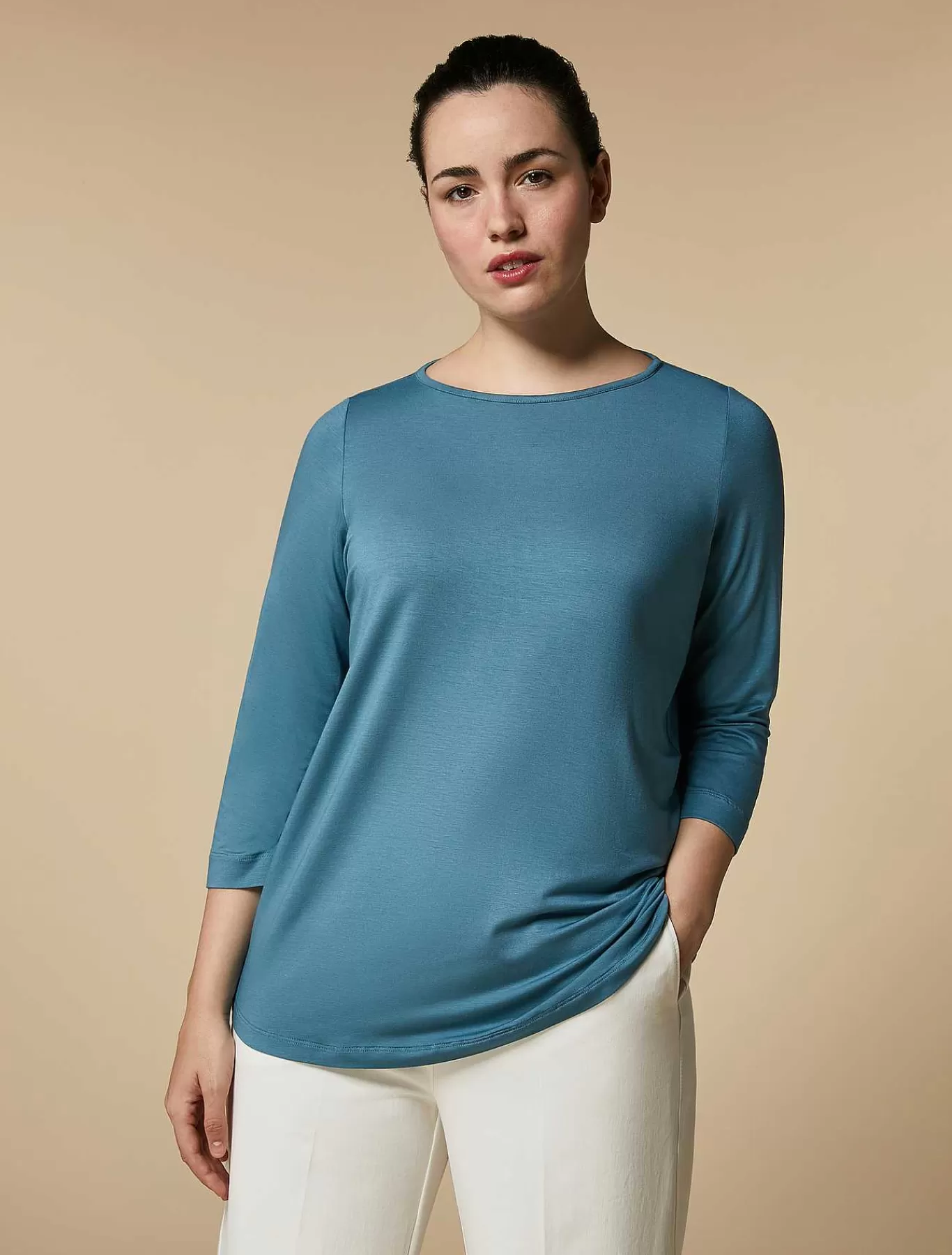 Shop T-Shirt En Jersey De Viscose Femmes Hauts Et T-Shirts