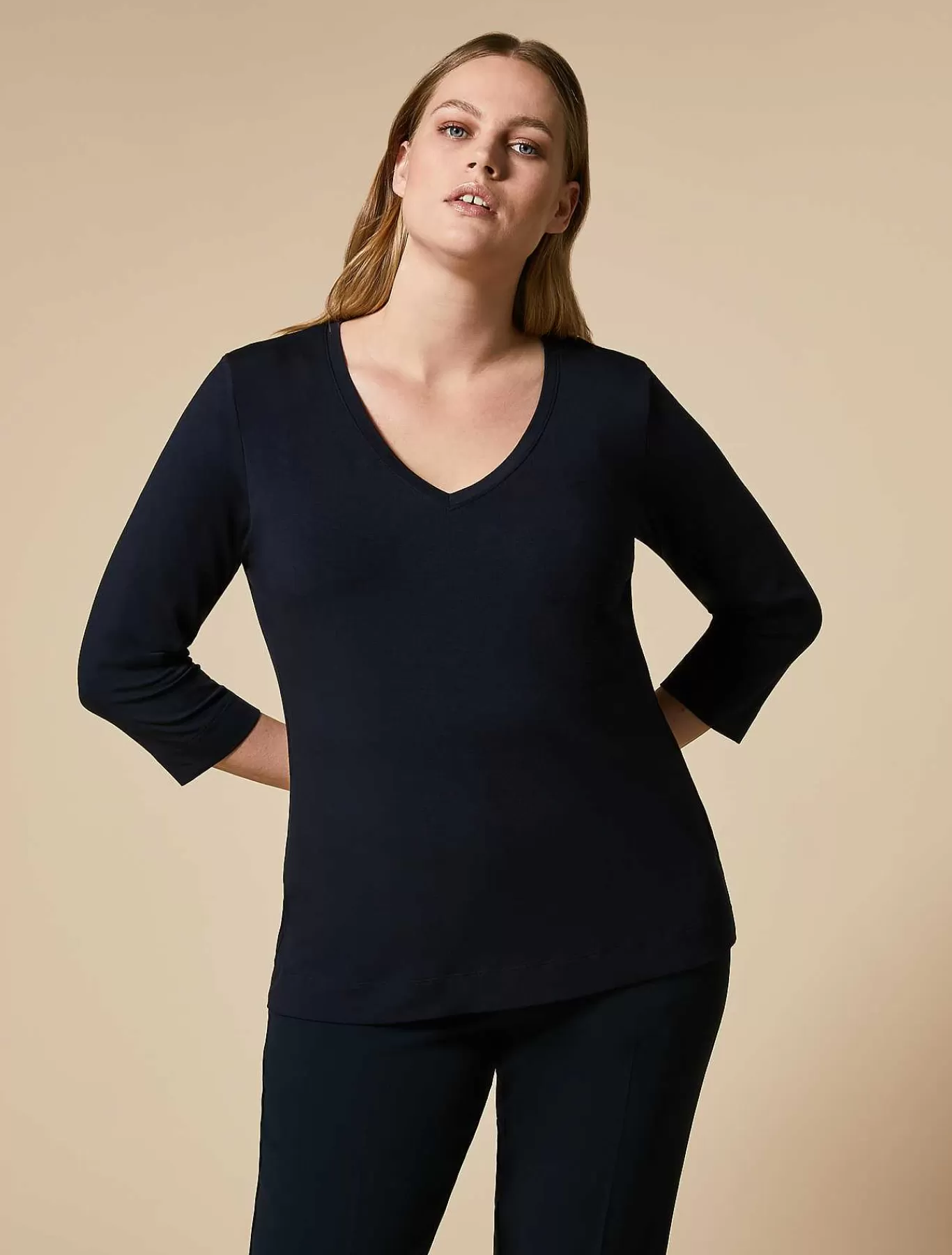New T-Shirt En Jersey De Viscose Femmes Hauts Et T-Shirts