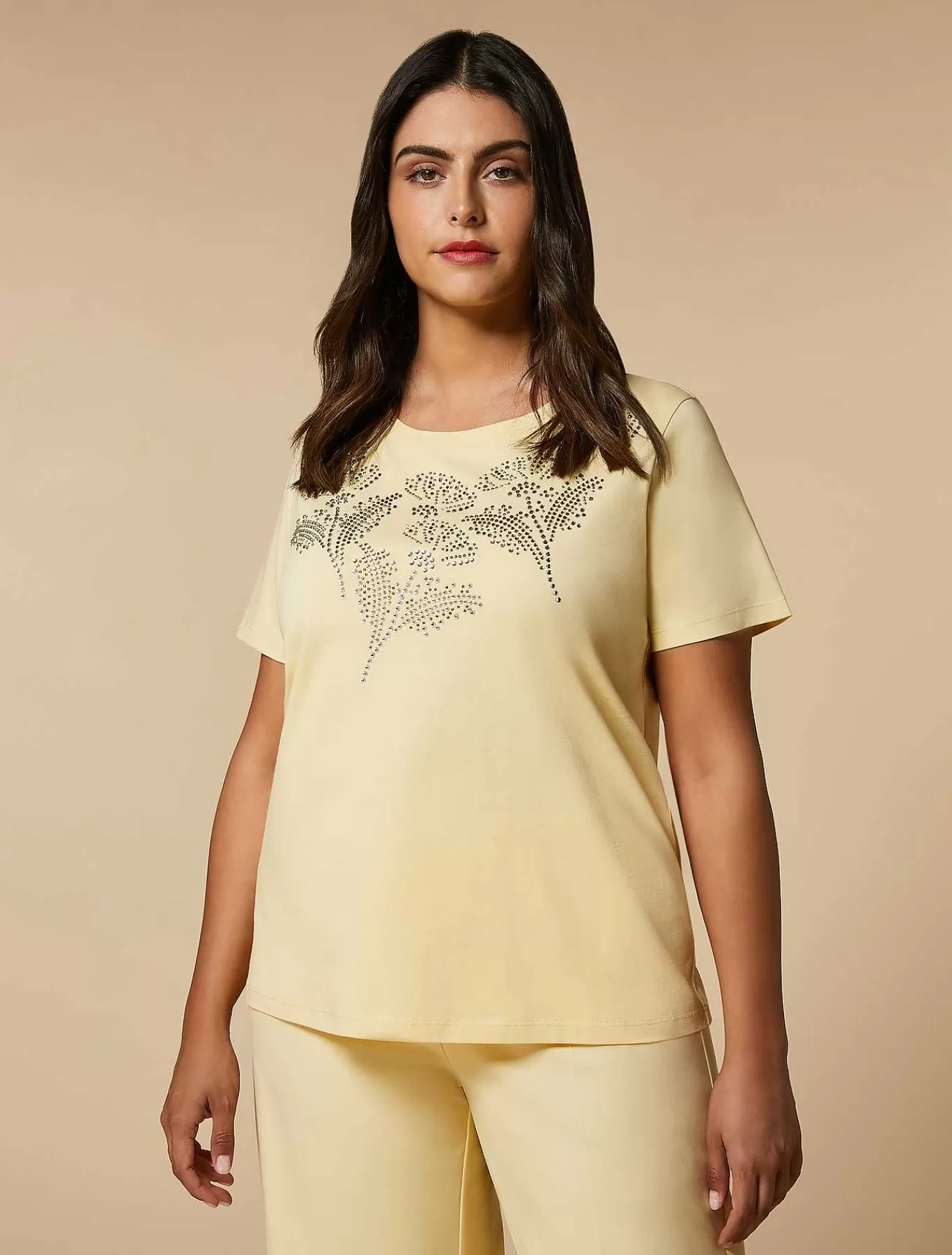 Online T-Shirt En Jersey Orne De Strass Femmes Hauts Et T-Shirts