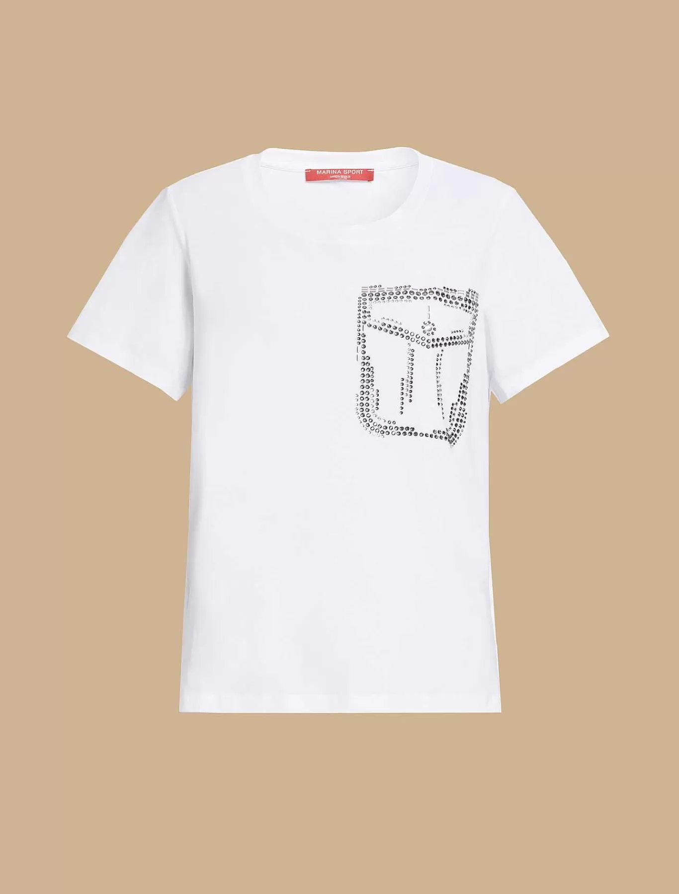 Cheap T-Shirt En Jersey Orne De Strass Femmes Hauts Et T-Shirts