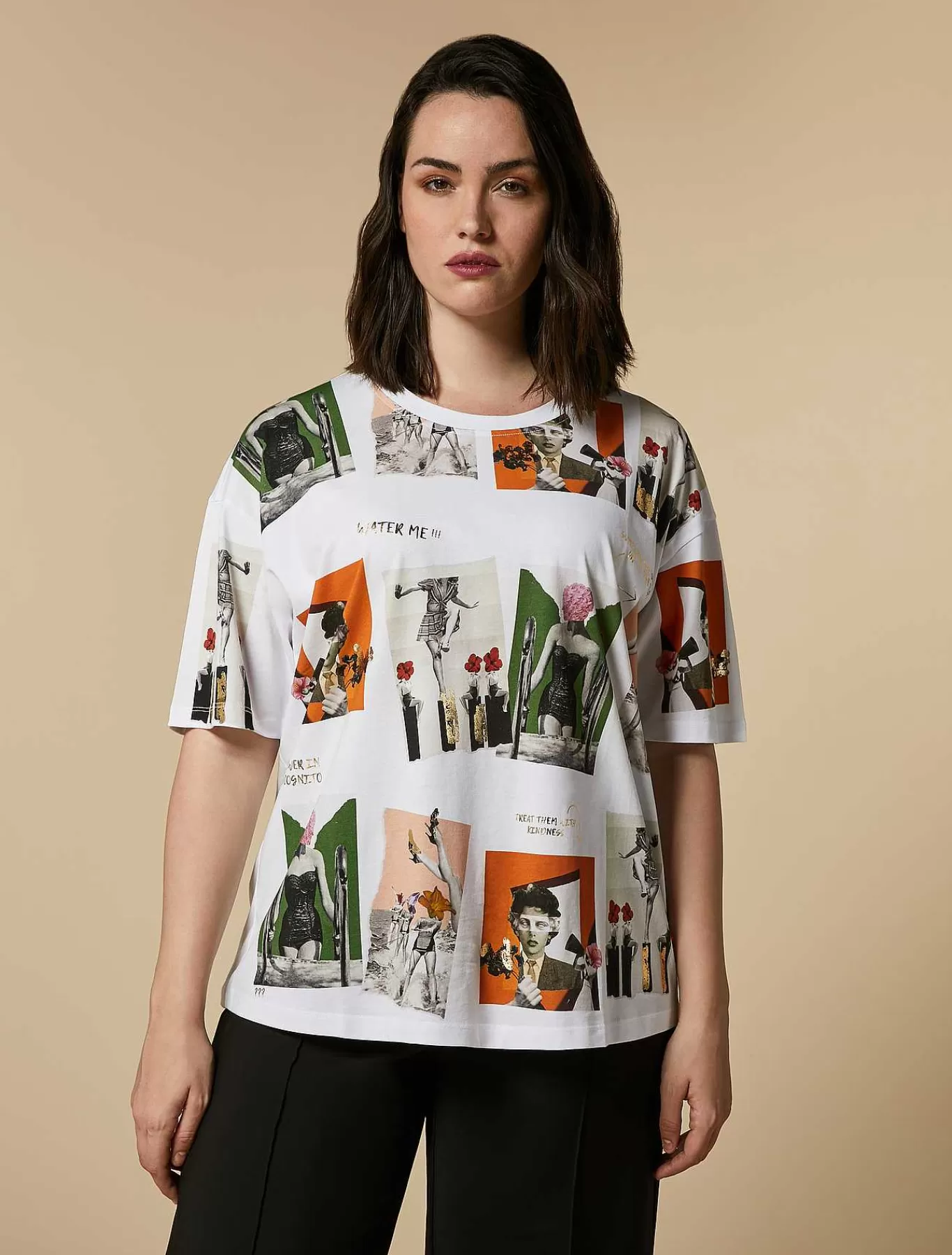Discount T-Shirt En Jersey Orne D'Imprimes Femmes Hauts Et T-Shirts