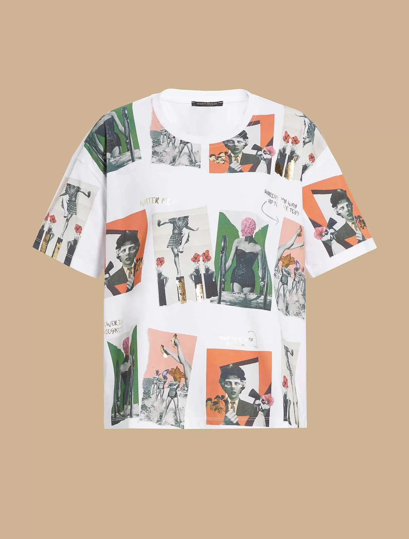 Discount T-Shirt En Jersey Orne D'Imprimes Femmes Hauts Et T-Shirts