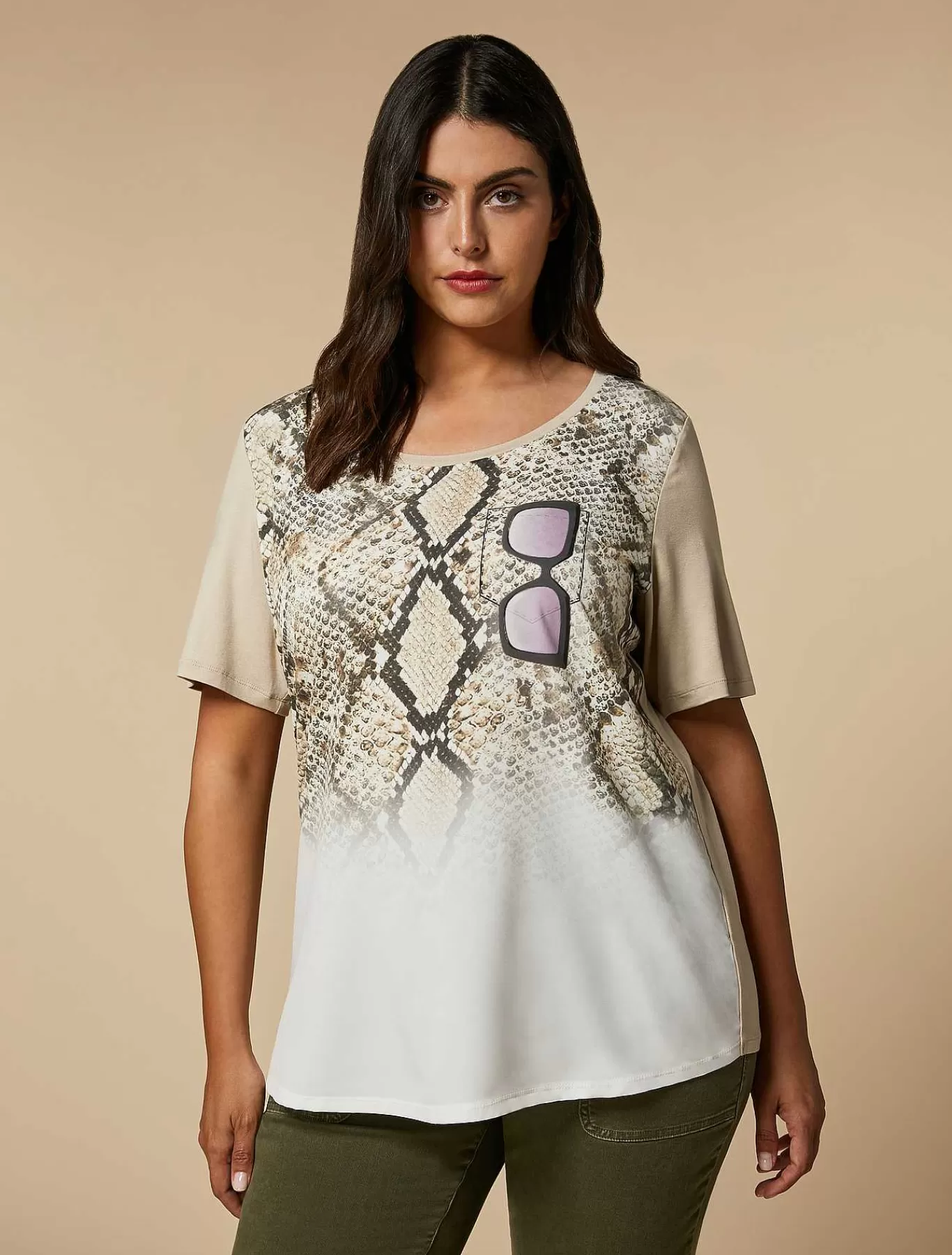 Sale T-Shirt Imprime En Jersey Femmes Hauts Et T-Shirts