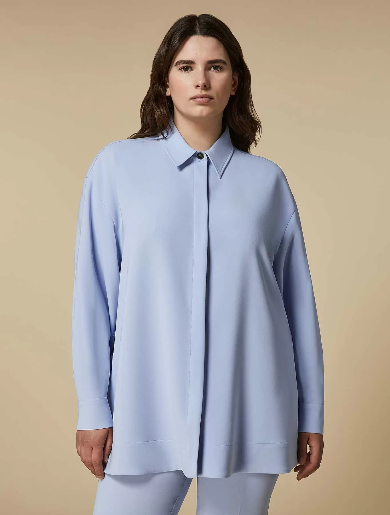 Hot Tunique En Cady Triacetate Femmes Blouses Et Chemises