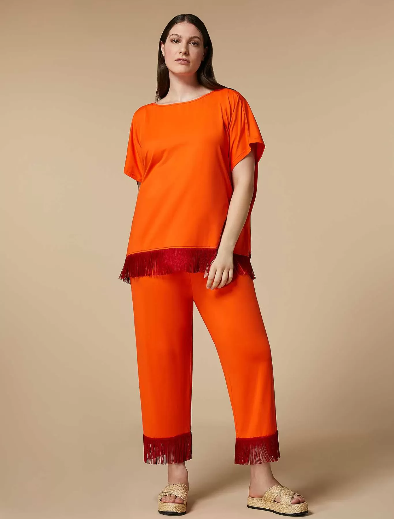 Best Sale Tunique En Jersey Avec Franges Femmes Autres Accessoires
