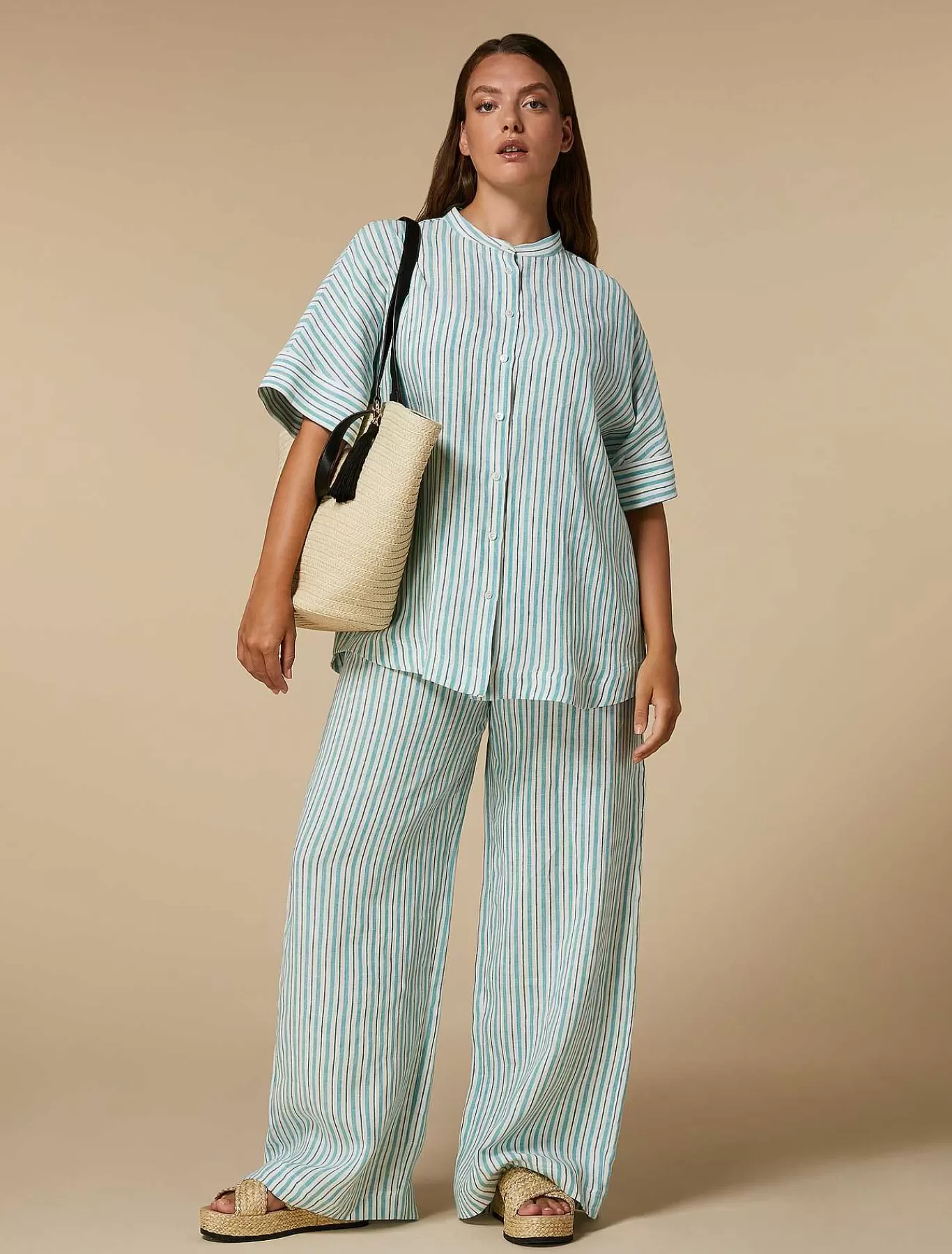 Hot Tunique En Lin Teint En Fil Femmes Blouses Et Chemises