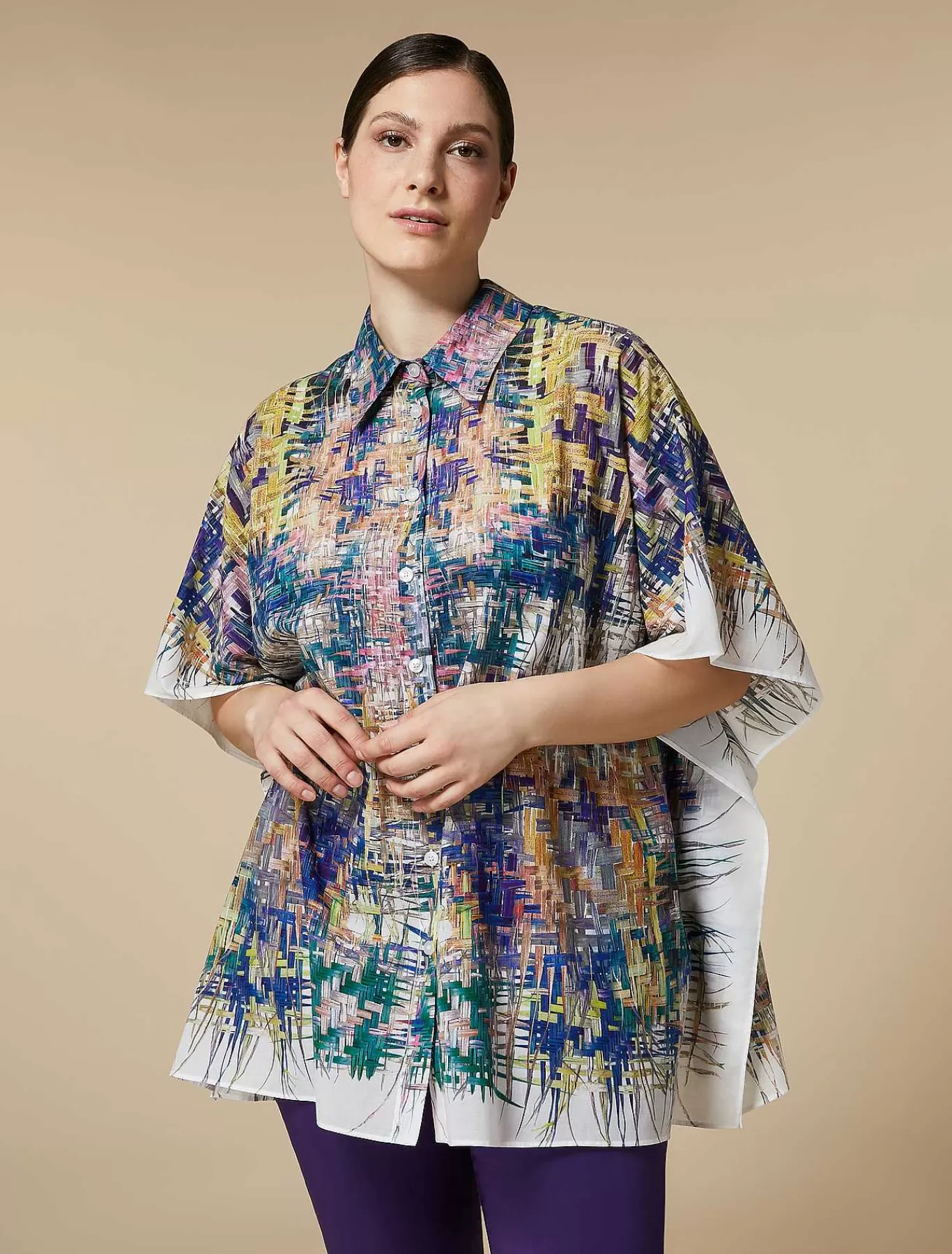 Cheap Tunique En Mousseline Imprimee Femmes Blouses Et Chemises