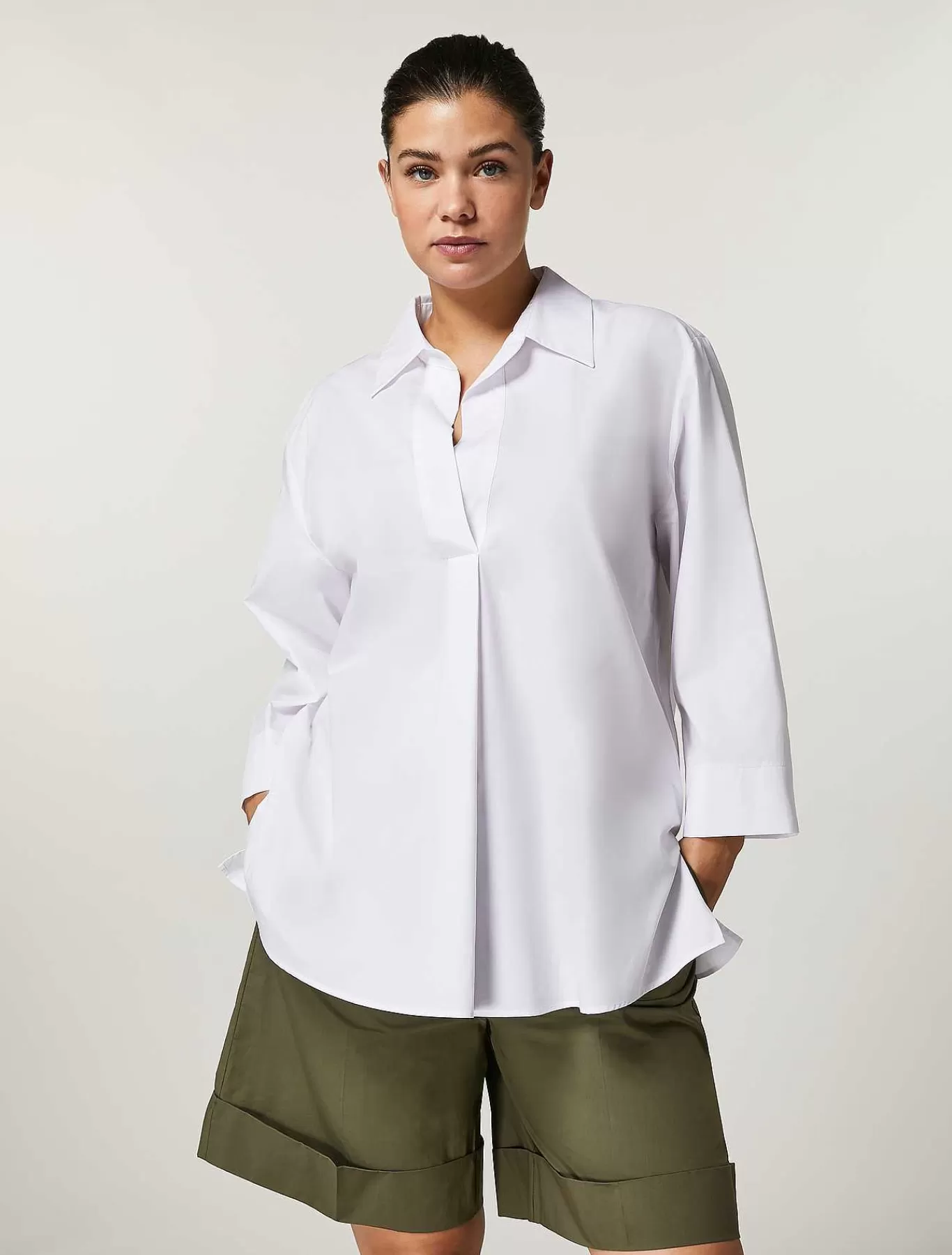 Sale Tunique En Popeline De Coton Femmes Blouses Et Chemises