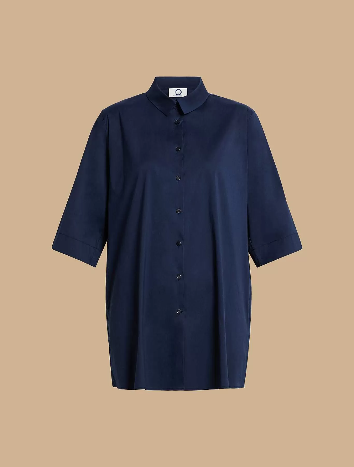 Clearance Tunique En Popeline De Coton Melange Femmes Blouses Et Chemises