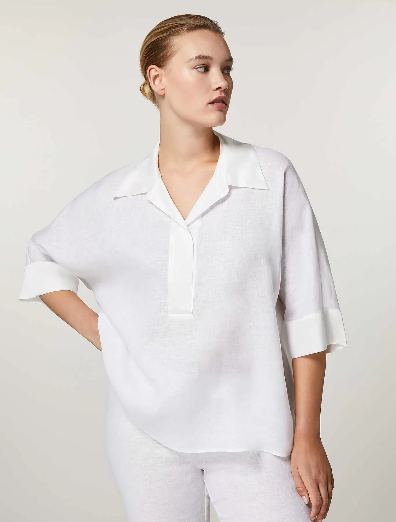 Clearance Tunique En Toile De Lin Femmes Blouses Et Chemises