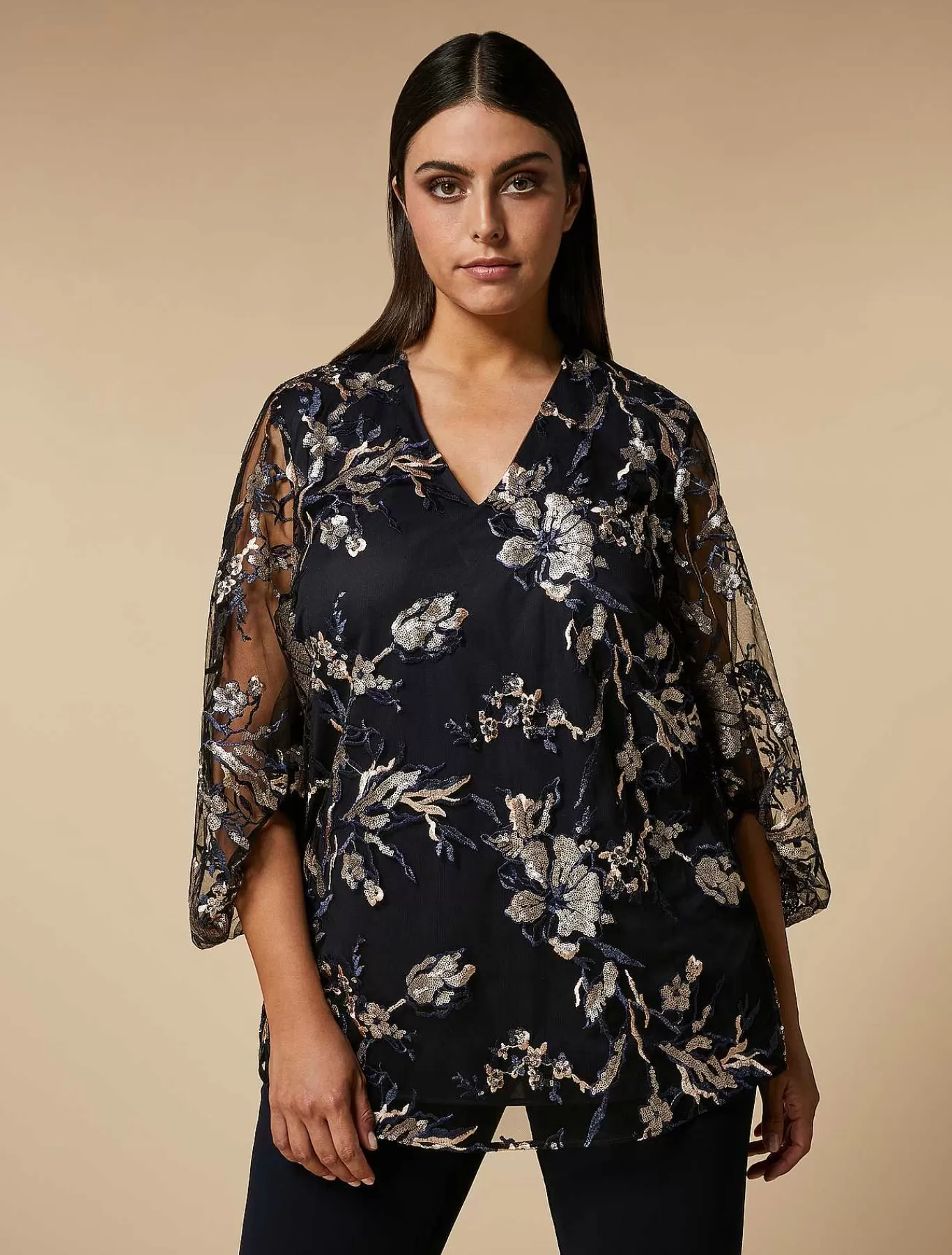 Cheap Tunique En Tulle Brode Femmes Blouses Et Chemises