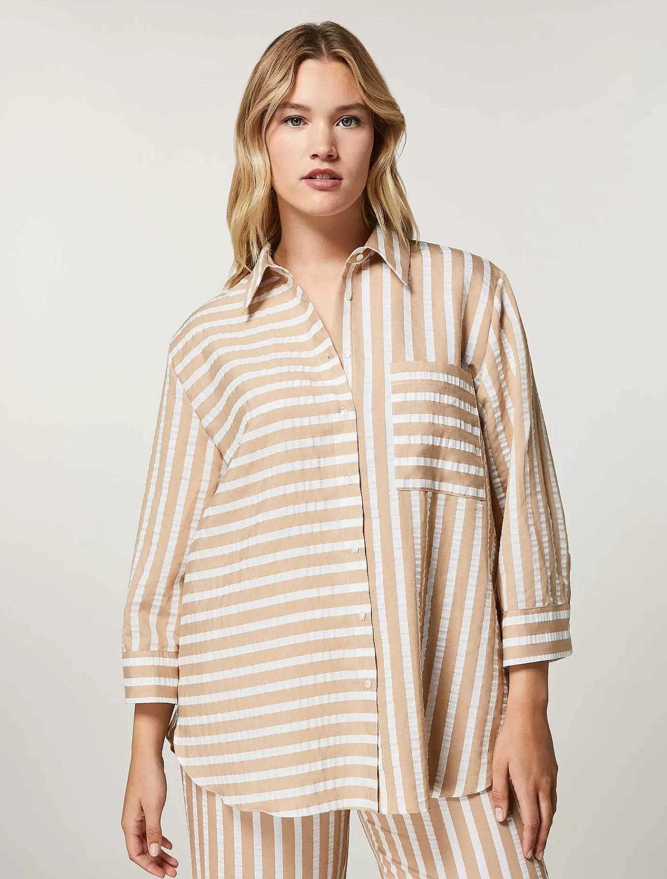 Discount Tunique En Viscose Jacquard Femmes Blouses Et Chemises