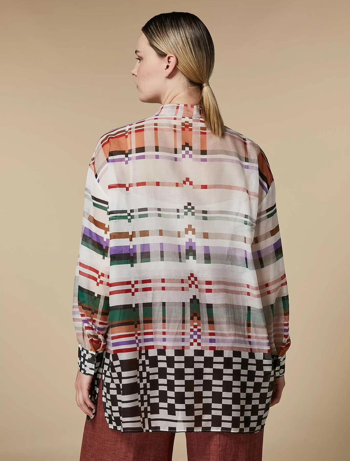Clearance Tunique En Voile Imprime Femmes Blouses Et Chemises