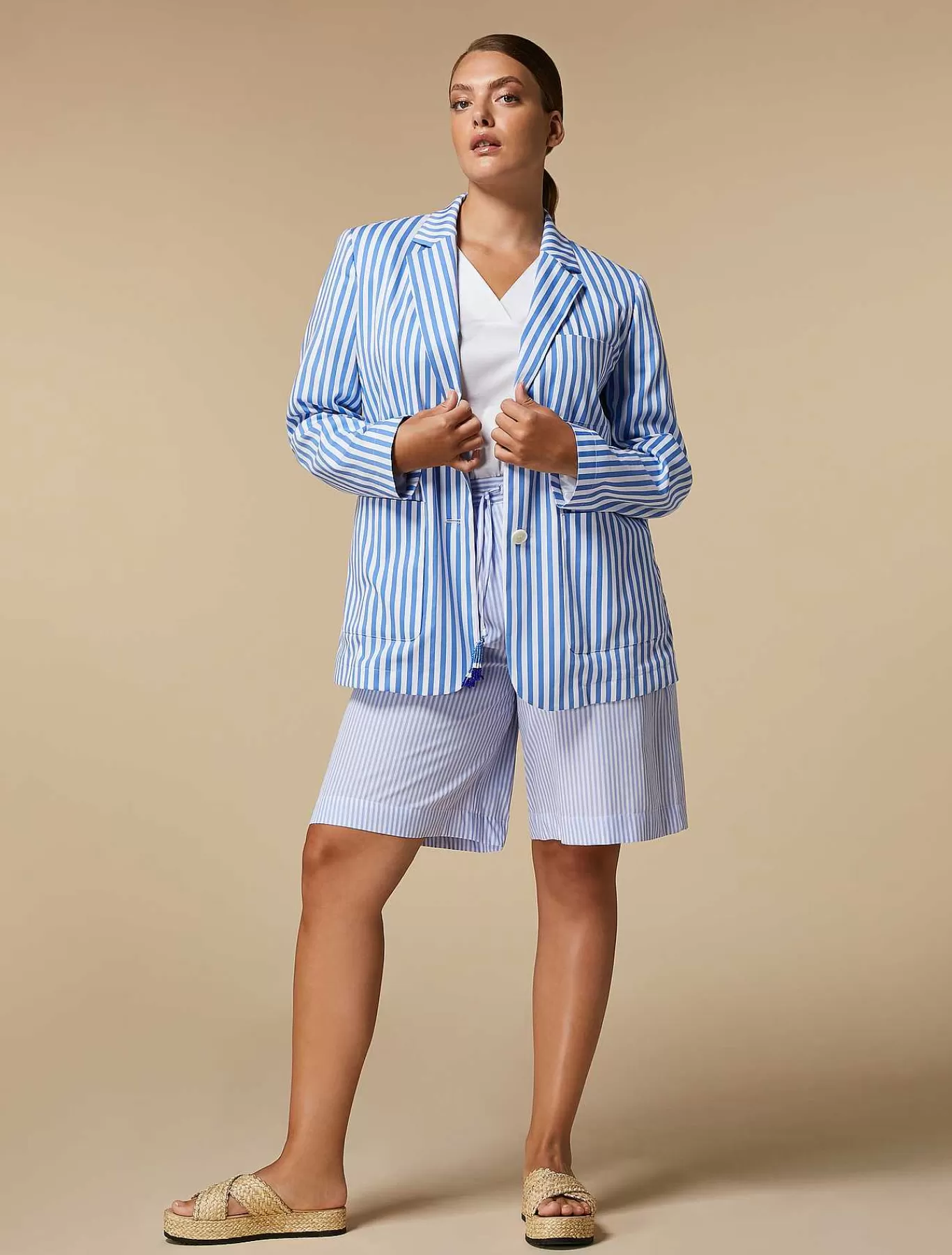 Sale Veste Blazer En Melange De Satin Femmes Veste Et Blazers