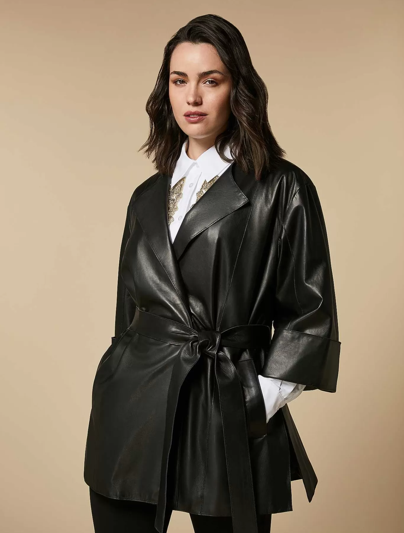Shop Veste En Cuir Nappa Femmes Veste Et Blazers