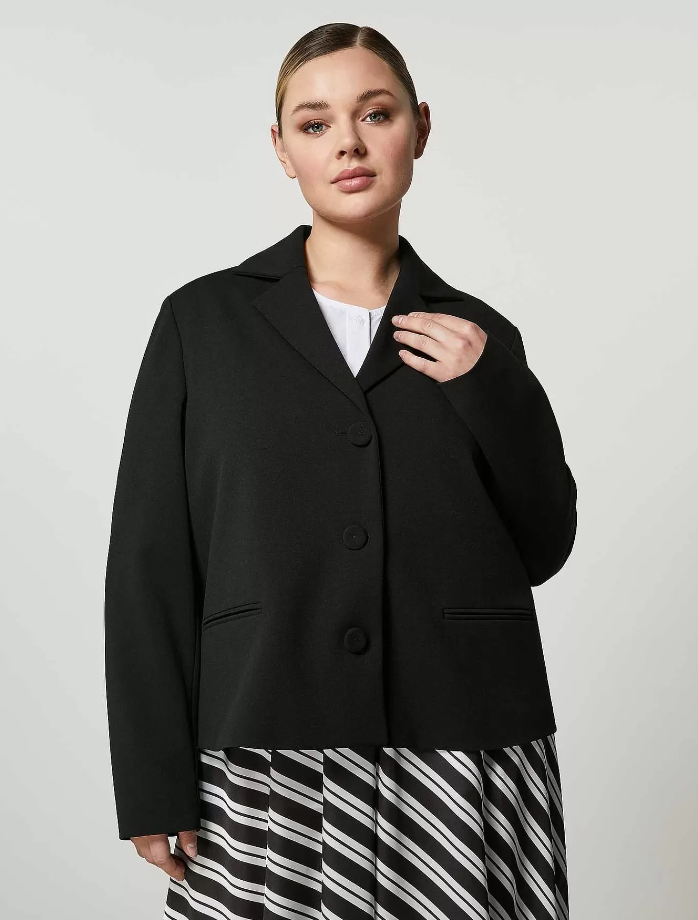 Best Veste En Jersey De Plongee Coupe Boxy Femmes Veste Et Blazers