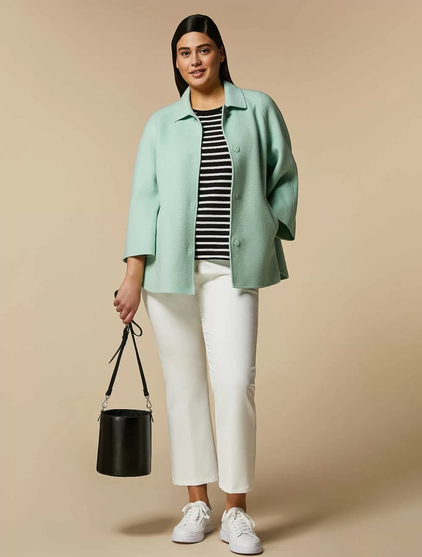 Cheap Veste Epaisse Double Face En Laine Et Cachemire Femmes Essentiel